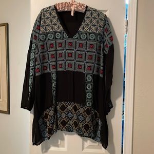 Johnny Was long sleeve tunic XL